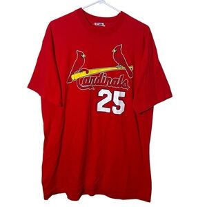 Vintage 90s Majestic St. Louis Cardinals Mark McGwire Red Graphic Tee